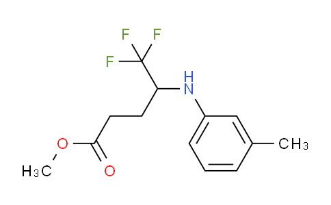 CAS No. 1224599-55-6, Methyl 5,5,5-trifluoro-4-(m-tolylamino)pentanoate