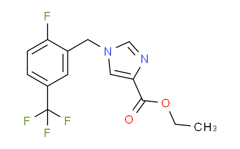 CAS No. 1260789-05-6, ethyl 1-(2-fluoro-5-(trifluoromethyl)benzyl)-1H-imidazole-4-carboxylate
