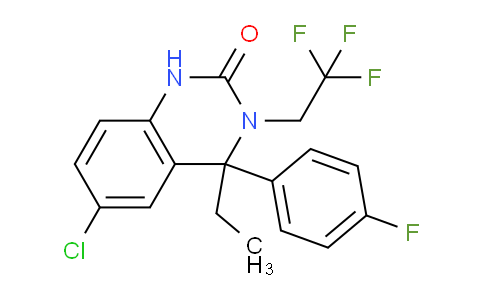 CAS No. 910483-02-2, 6-chloro-4-ethyl-4-(4-fluorophenyl)-3-(2,2,2-trifluoroethyl)-3,4-dihydroquinazolin-2(1H)-one