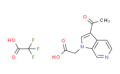 CAS No. 1386457-06-2, 2,2,2-trifluoroacetic acid compound with 2-(3-acetyl-1H-pyrrolo[2,3-c]pyridin-1-yl)acetic acid (1:1)