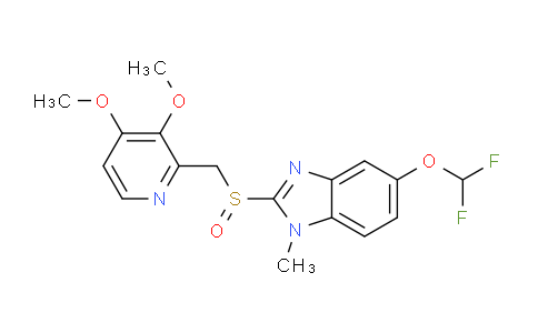 CAS No. 624742-53-6, 5-(difluoromethoxy)-2-(((3,4-dimethoxypyridin-2-yl)methyl)sulfinyl)-1-methyl-1H-benzo[d]imidazole