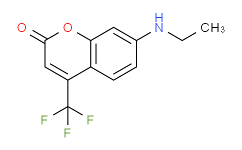 CAS No. 52840-38-7, 7-(ethylamino)-4-(trifluoromethyl)-2H-chromen-2-one