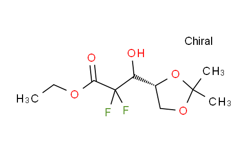 CAS No. 928797-50-6, ethyl 3-((R)-2,2-dimethyl-1,3-dioxolan-4-yl)-2,2-difluoro-3-hydroxypropanoate