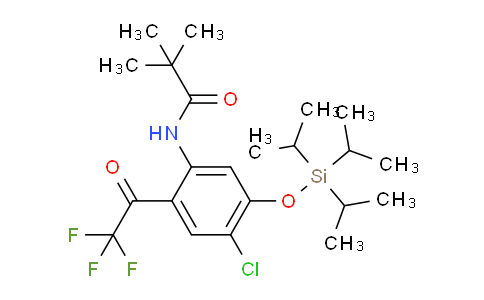 CAS No. 1159977-61-3, N-(4-Chloro-2-(2,2,2-trifluoroacetyl)-5-((triisopropylsilyl)oxy)phenyl)pivalamide