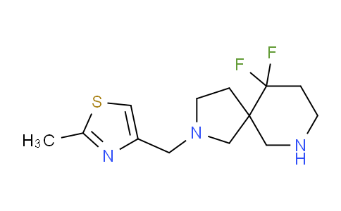 CAS No. 1422066-67-8, 4-((10,10-Difluoro-2,7-diazaspiro[4.5]decan-2-yl)methyl)-2-methylthiazole