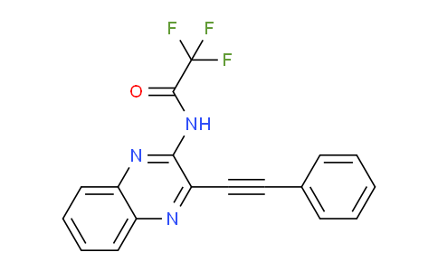 CAS No. 676543-67-2, 2,2,2-Trifluoro-N-(3-(phenylethynyl)quinoxalin-2-yl)acetamide