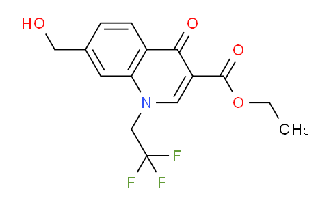 CAS No. 84450-34-0, Ethyl 7-(hydroxymethyl)-4-oxo-1-(2,2,2-trifluoroethyl)-1,4-dihydroquinoline-3-carboxylate