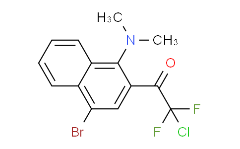 CAS No. 353457-09-7, 1-(4-Bromo-1-(dimethylamino)naphthalen-2-yl)-2-chloro-2,2-difluoroethanone
