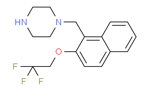 CAS No. 1394021-48-7, 1-((2-(2,2,2-Trifluoroethoxy)naphthalen-1-yl)methyl)piperazine