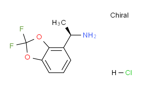 CAS No. 1257106-39-0, (R)-1-(2,2-Difluorobenzo[d][1,3]dioxol-4-yl)ethanamine hydrochloride