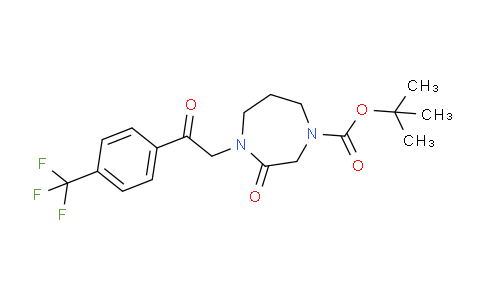CAS No. 1998216-12-8, tert-Butyl 3-oxo-4-(2-oxo-2-(4-(trifluoromethyl)phenyl)ethyl)-1,4-diazepane-1-carboxylate