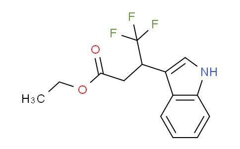 CAS No. 156306-36-4, Ethyl 4,4,4-trifluoro-3-(1H-indol-3-yl)butanoate