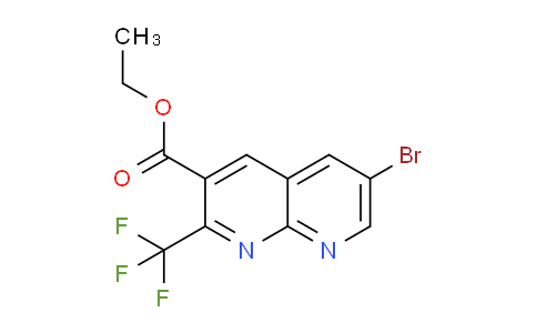 CAS No. 1188431-90-4, Ethyl 6-bromo-2-(trifluoromethyl)-1,8-naphthyridine-3-carboxylate