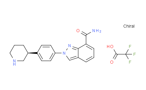 CAS No. 1613220-16-8, (S)-2-(4-(Piperidin-3-yl)phenyl)-2H-indazole-7-carboxamide 2,2,2-trifluoroacetate
