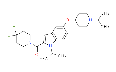 CAS No. 872030-17-6, (4,4-Difluoropiperidin-1-yl)(1-isopropyl-5-((1-isopropylpiperidin-4-yl)oxy)-1H-indol-2-yl)methanone