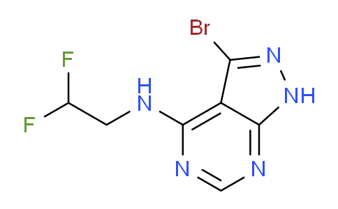 CAS No. 1171920-98-1, 3-Bromo-N-(2,2-difluoroethyl)-1H-pyrazolo[3,4-d]pyrimidin-4-amine