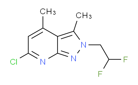 CAS No. 1018127-86-0, 6-Chloro-2-(2,2-difluoroethyl)-3,4-dimethyl-2H-pyrazolo[3,4-b]pyridine