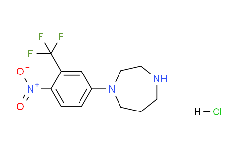 CAS No. 1185298-60-5, 1-(4-Nitro-3-(trifluoromethyl)phenyl)-1,4-diazepane hydrochloride