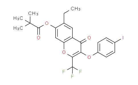 DY721354 | 303093-83-6 | 6-Ethyl-3-(4-iodophenoxy)-4-oxo-2-(trifluoromethyl)-4H-chromen-7-yl pivalate