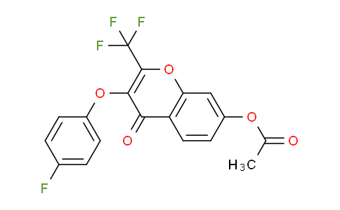 CAS No. 300569-56-6, 3-(4-Fluorophenoxy)-4-oxo-2-(trifluoromethyl)-4H-chromen-7-yl acetate