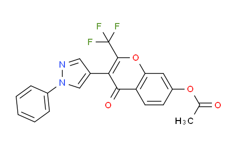 CAS No. 303095-18-3, 4-Oxo-3-(1-phenyl-1H-pyrazol-4-yl)-2-(trifluoromethyl)-4H-chromen-7-yl acetate