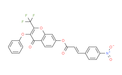 CAS No. 308096-83-5, 4-Oxo-3-phenoxy-2-(trifluoromethyl)-4H-chromen-7-yl 3-(4-nitrophenyl)acrylate