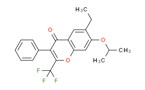 CAS No. 303094-52-2, 6-Ethyl-7-isopropoxy-3-phenyl-2-(trifluoromethyl)-4H-chromen-4-one