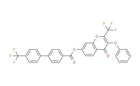 CAS No. 303094-58-8, 4-Oxo-3-phenoxy-2-(trifluoromethyl)-4H-chromen-7-yl 4'-(trifluoromethyl)-[1,1'-biphenyl]-4-carboxylate