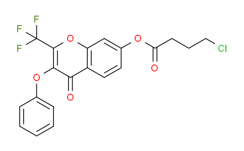 CAS No. 303094-59-9, 4-Oxo-3-phenoxy-2-(trifluoromethyl)-4H-chromen-7-yl 4-chlorobutanoate