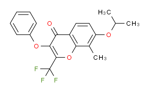 CAS No. 303095-14-9, 7-Isopropoxy-8-methyl-3-phenoxy-2-(trifluoromethyl)-4H-chromen-4-one