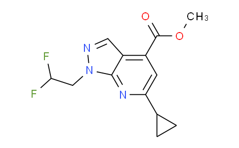CAS No. 1018125-73-9, Methyl 6-cyclopropyl-1-(2,2-difluoroethyl)-1H-pyrazolo[3,4-b]pyridine-4-carboxylate