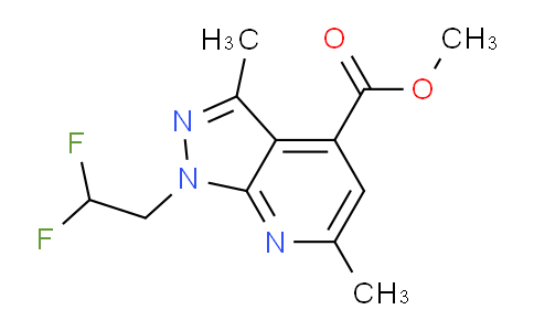 CAS No. 1018141-97-3, Methyl 1-(2,2-difluoroethyl)-3,6-dimethyl-1H-pyrazolo[3,4-b]pyridine-4-carboxylate