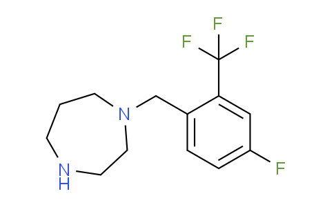 CAS No. 1240575-07-8, 1-(4-Fluoro-2-(trifluoromethyl)benzyl)-1,4-diazepane