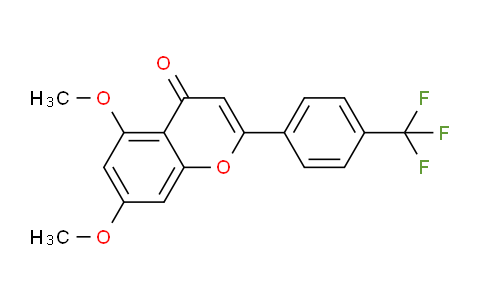CAS No. 616226-15-4, 5,7-Dimethoxy-2-(4-(trifluoromethyl)phenyl)-4H-chromen-4-one