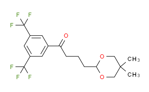 CAS No. 898755-91-4, 1-(3,5-Bis(trifluoromethyl)phenyl)-4-(5,5-dimethyl-1,3-dioxan-2-yl)butan-1-one