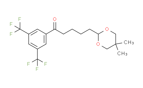 CAS No. 898755-93-6, 1-(3,5-Bis(trifluoromethyl)phenyl)-5-(5,5-dimethyl-1,3-dioxan-2-yl)pentan-1-one