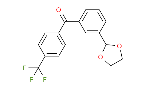 CAS No. 898759-34-7, 3-(1,3-Dioxolan-2-yl)-4'-trifluoromethylbenzophenone
