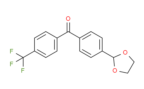 CAS No. 898760-55-9, 4-(1,3-Dioxolan-2-yl)-4'-trifluoromethylbenzophenone