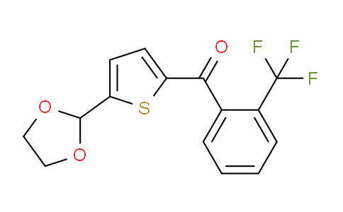 CAS No. 898773-26-7, 5-(1,3-Dioxolan-2-yl)-2-(2-trifluoromethylbenzoyl)thiophene