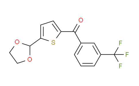 CAS No. 898773-29-0, 5-(1,3-Dioxolan-2-yl)-2-(3-trifluoromethylbenzoyl)thiophene
