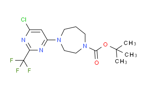 DY721508 | 1956355-70-6 | tert-Butyl 4-(6-chloro-2-(trifluoromethyl)pyrimidin-4-yl)-1,4-diazepane-1-carboxylate