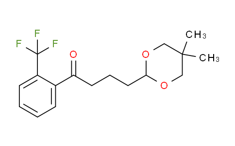 CAS No. 898786-61-3, 4-(5,5-Dimethyl-1,3-dioxan-2-yl)-2'-trifluoromethylbutyrophenone