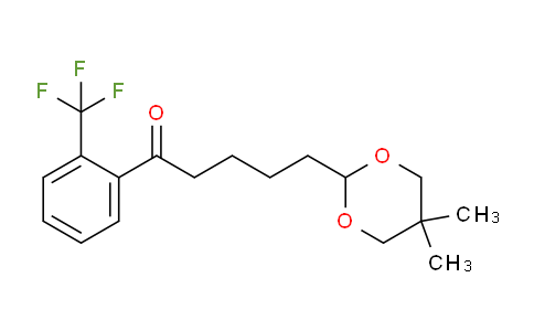 CAS No. 898786-67-9, 5-(5,5-Dimethyl-1,3-dioxan-2-yl)-2'-trifluoromethylvalerophenone