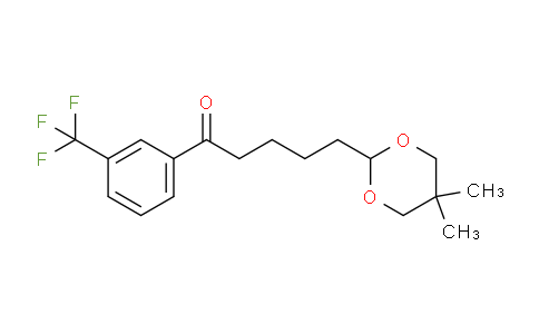 CAS No. 898786-69-1, 5-(5,5-Dimethyl-1,3-dioxan-2-yl)-3'-trifluoromethylvalerophenone