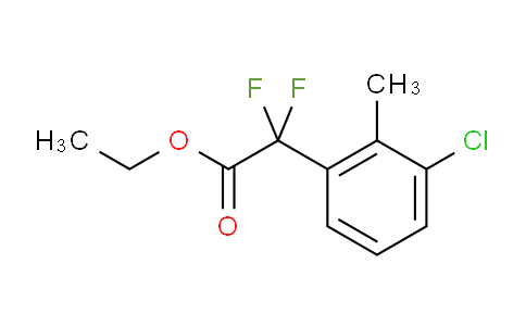 CAS No. 1215205-45-0, Ethyl 2-(3-chloro-2-methylphenyl)-2,2-difluoroacetate