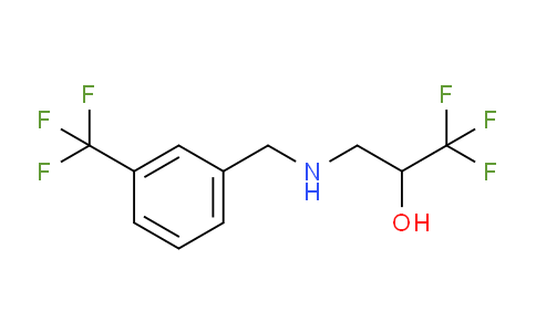 CAS No. 478068-12-1, 1,1,1-Trifluoro-3-((3-(trifluoromethyl)benzyl)amino)propan-2-ol