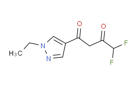 CAS No. 1006329-10-7, 1-(1-Ethyl-1H-pyrazol-4-yl)-4,4-difluorobutane-1,3-dione