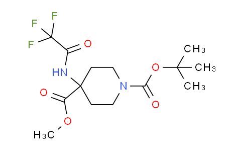 CAS No. 1375064-57-5, 1-(tert-butyl) 4-methyl 4-(2,2,2-trifluoroacetamido)piperidine-1,4-dicarboxylate