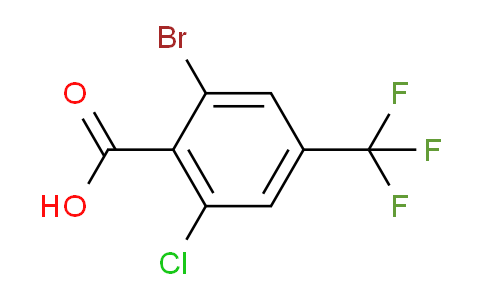 CAS No. 1956322-96-5, 2-Bromo-6-chloro-4-(trifluoromethyl)benzoic acid