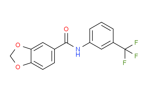 CAS No. 349415-13-0, N-(3-(Trifluoromethyl)phenyl)benzo[d][1,3]dioxole-5-carboxamide